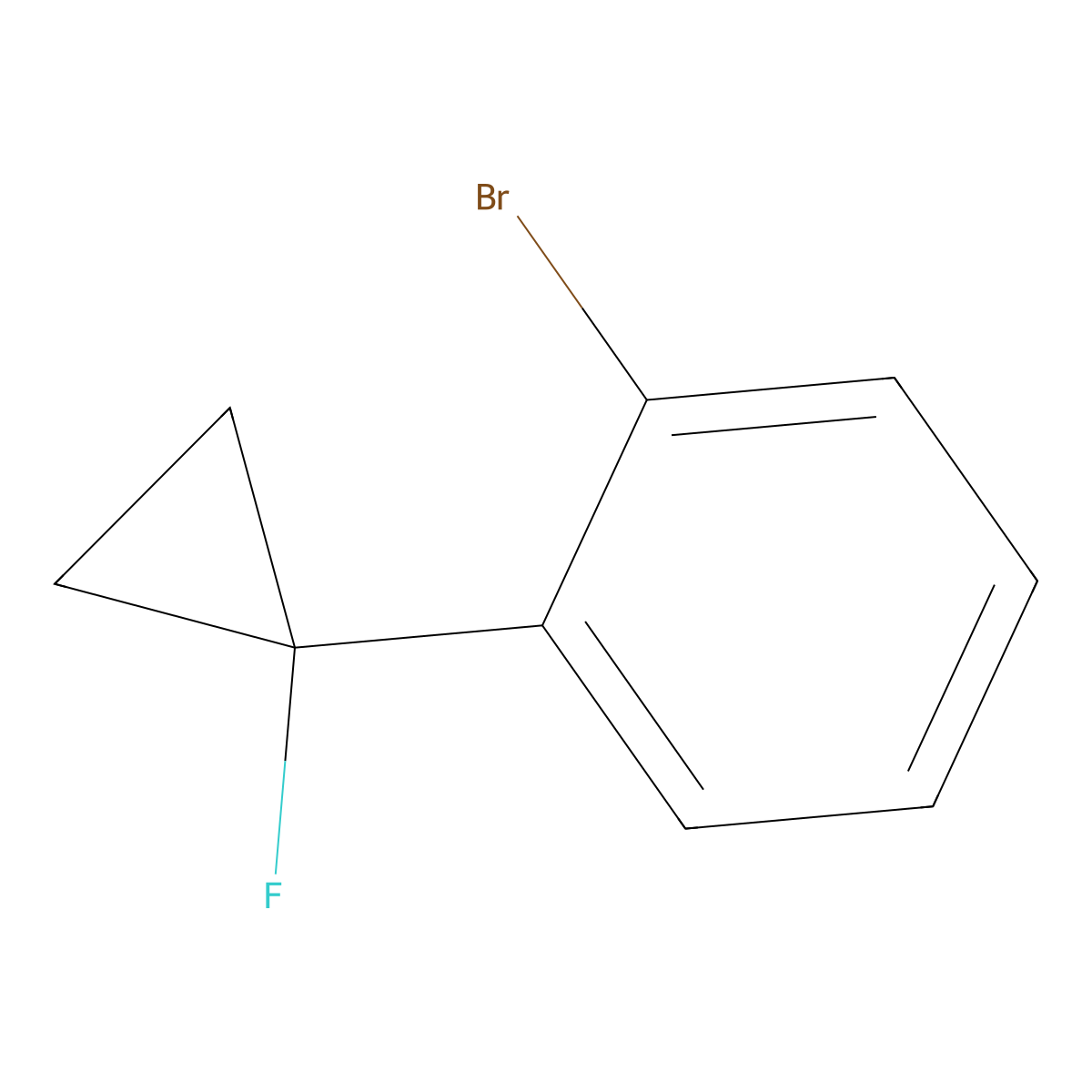 1-Bromo-2-(1-fluorocyclopropyl)benzene molecular structure, CAS 1780276-87-0