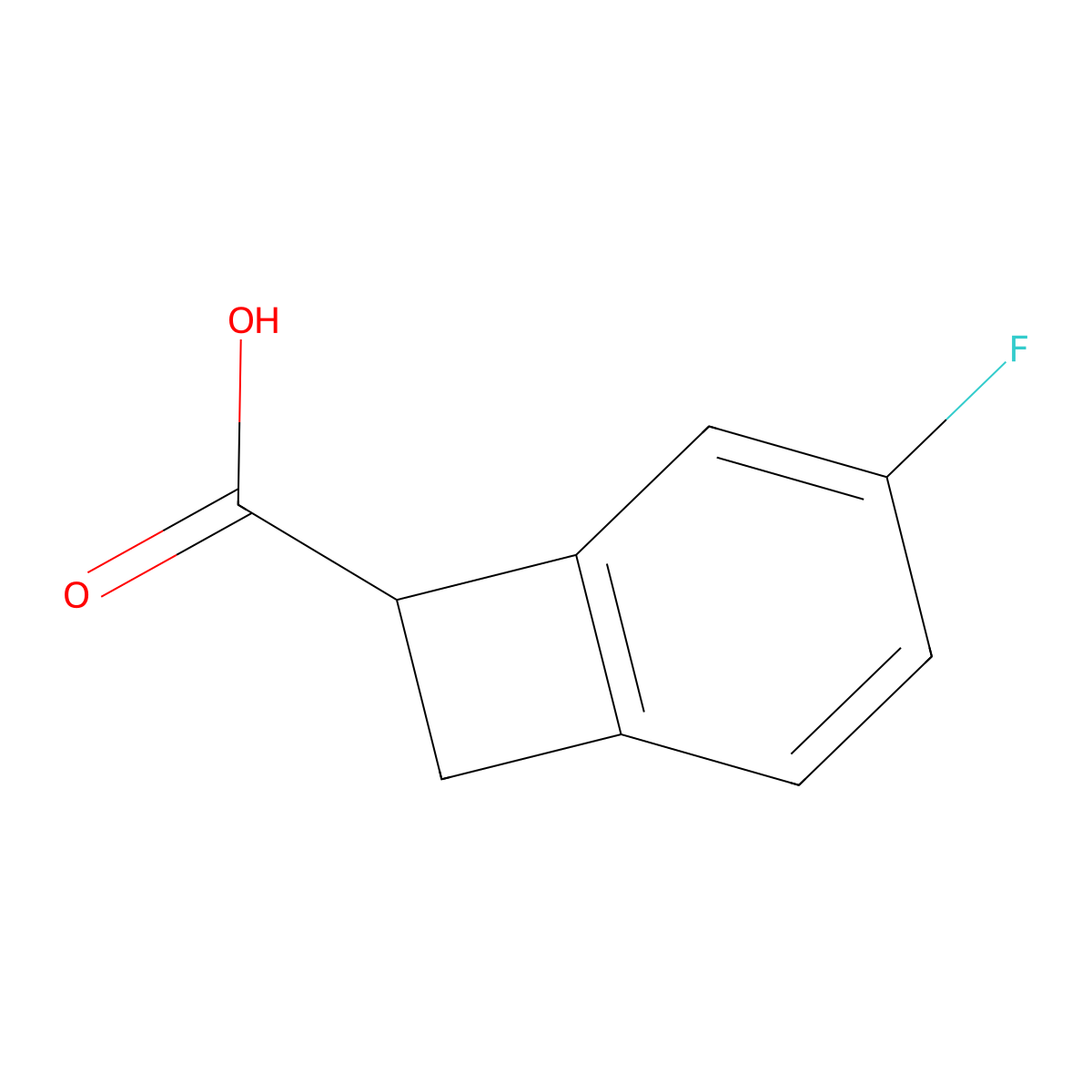 4-Fluorobicyclo(4.2.0)octa-1,3,5-triene-7-carboxylic acid molecular structure, CAS 1780277-74-8