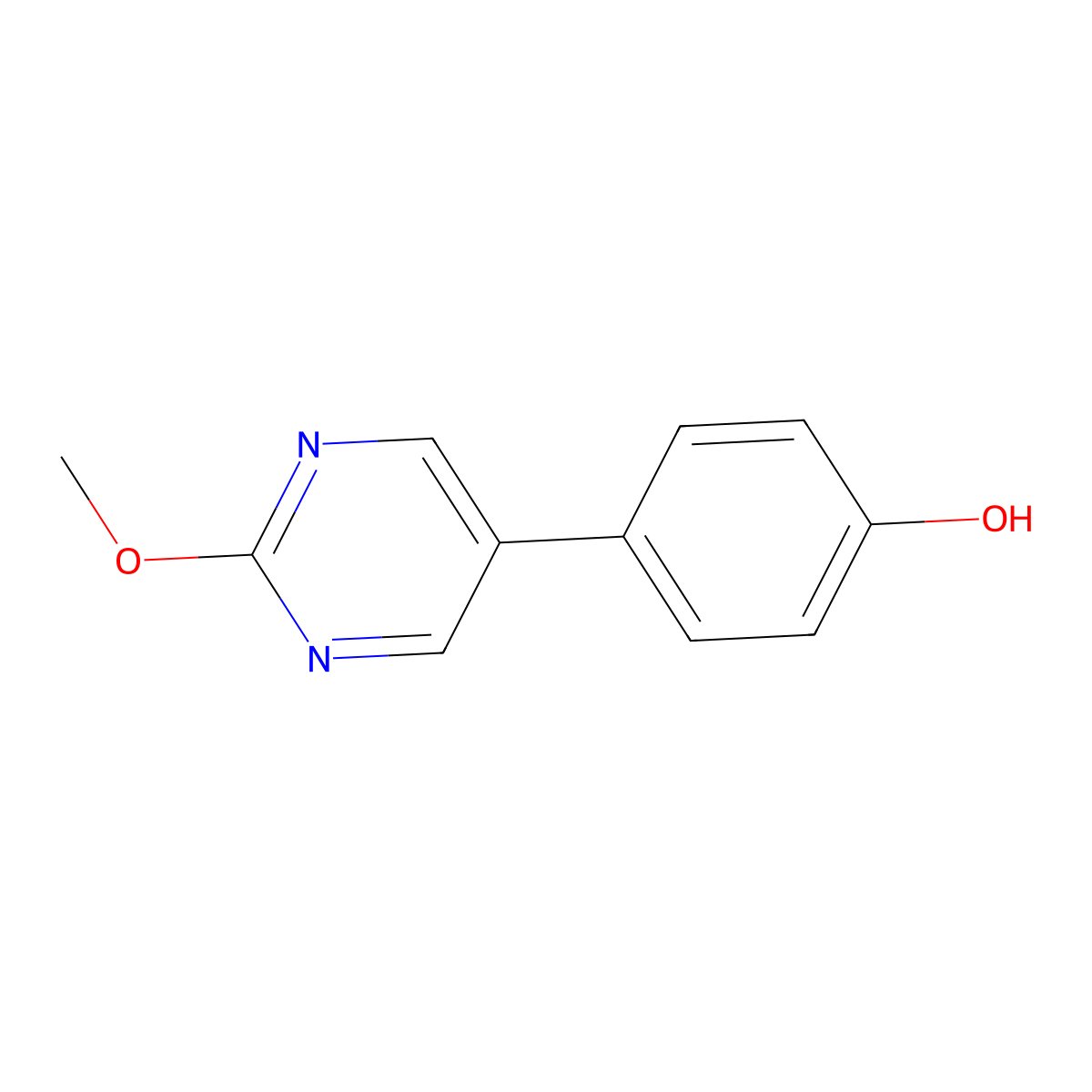 4-(2-Methoxypyrimidin-5-YL)phenol molecular structure, CAS 1780278-53-6