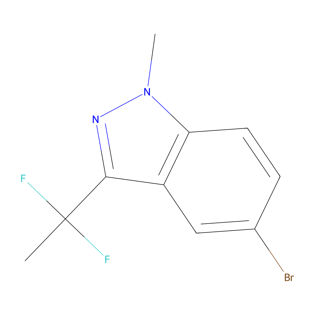 5-bromo-3-(1,1-difluoroethyl)-1-methyl-1H-indazole molecular structure, CAS 1780279-45-9
