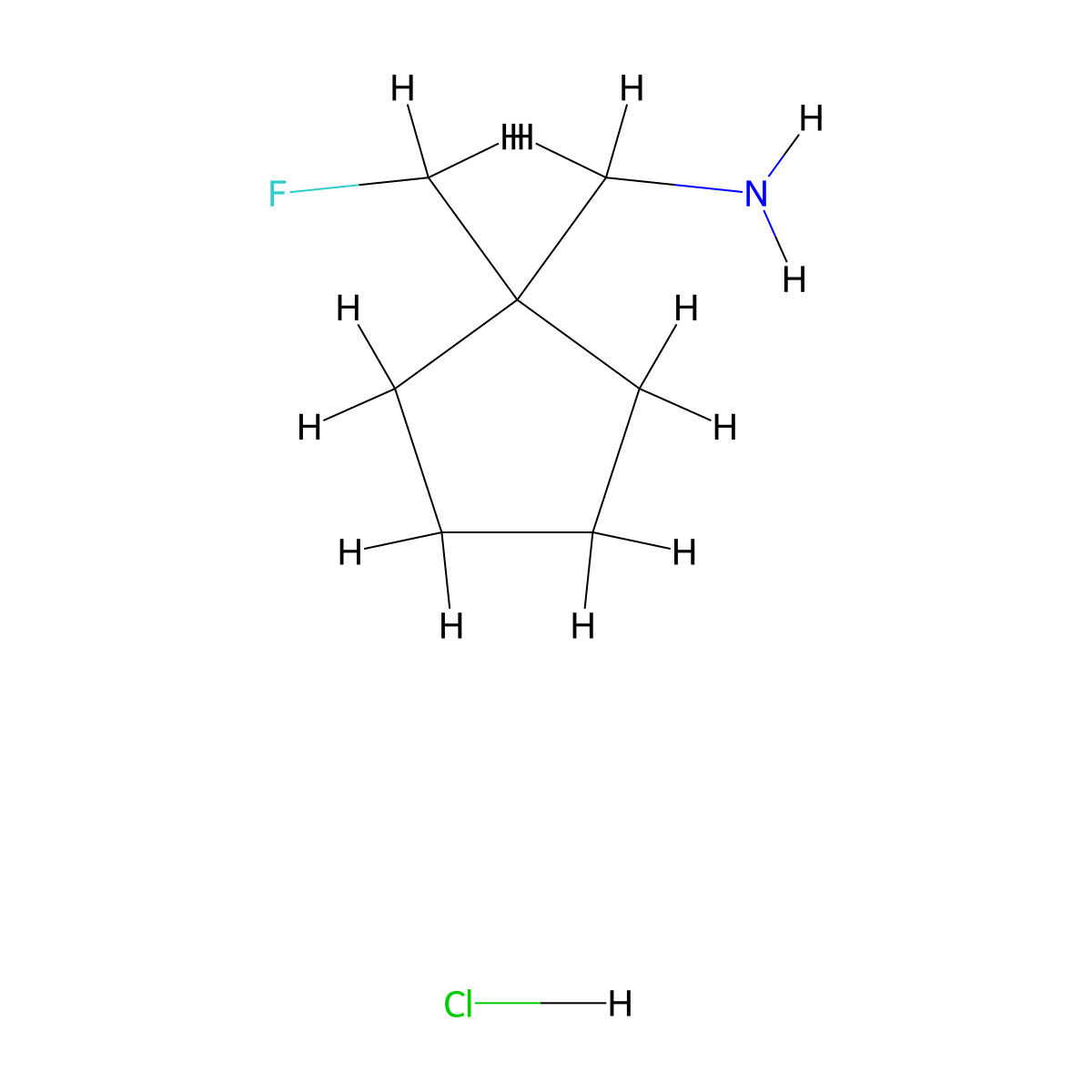 1-[1-(Fluoromethyl)cyclopentyl]methanamine hydrochloride molecular structure, CAS 1780281-07-3