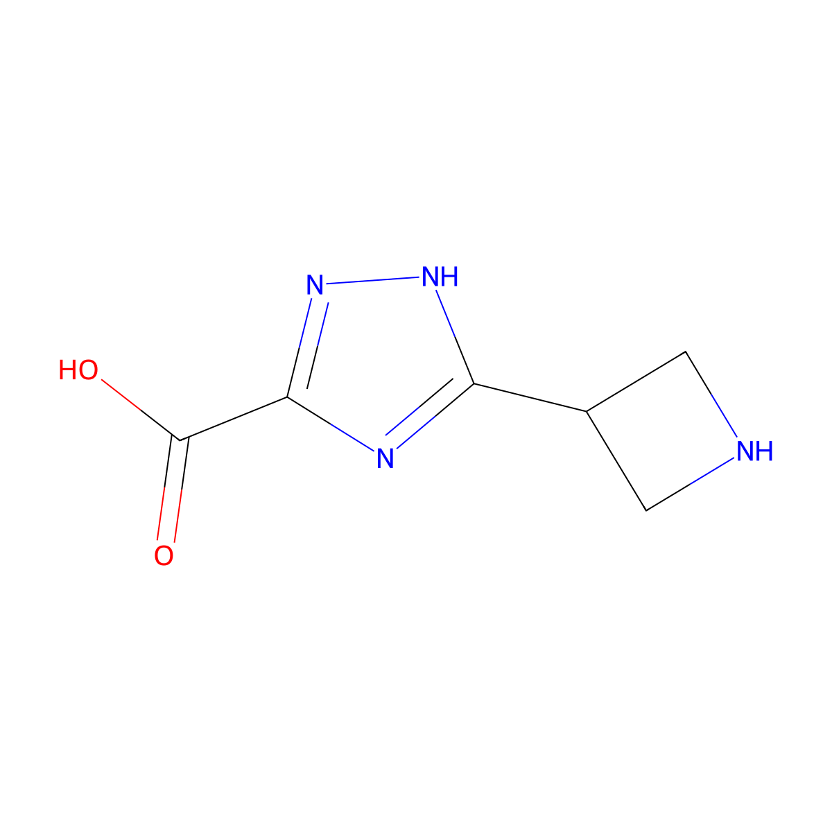 3-(azetidin-3-yl)-1H-1,2,4-triazole-5-carboxylic acid molecular structure, CAS 1780281-15-3
