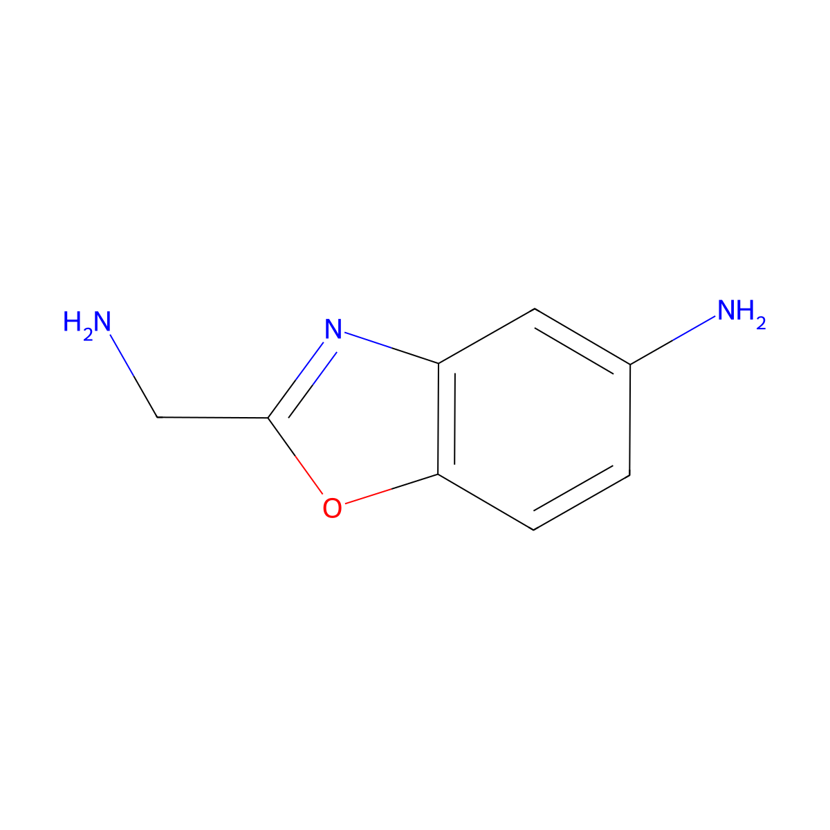 5-Aminobenzoxazole-2-methanamine molecular structure, CAS 1780283-55-7