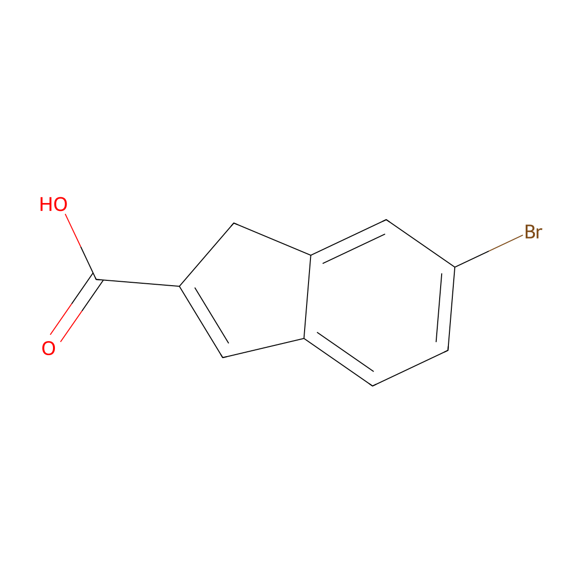 6-bromo-1H-indene-2-carboxylic acid molecular structure, CAS 1780285-99-5