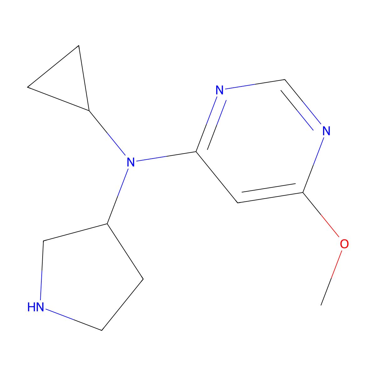 N-cyclopropyl-6-methoxy-N-(pyrrolidin-3-yl)pyrimidin-4-amine molecular structure, CAS 1780286-96-5