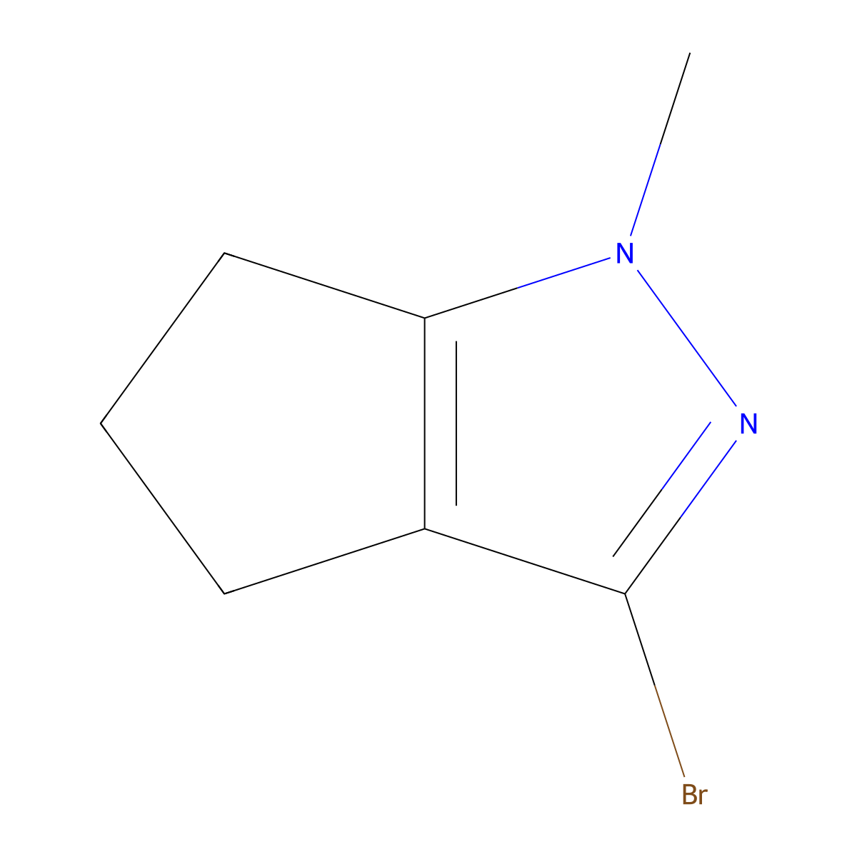 3-bromo-1-methyl-1H,4H,5H,6H-cyclopenta[c]pyrazole molecular structure, CAS 1780289-53-3