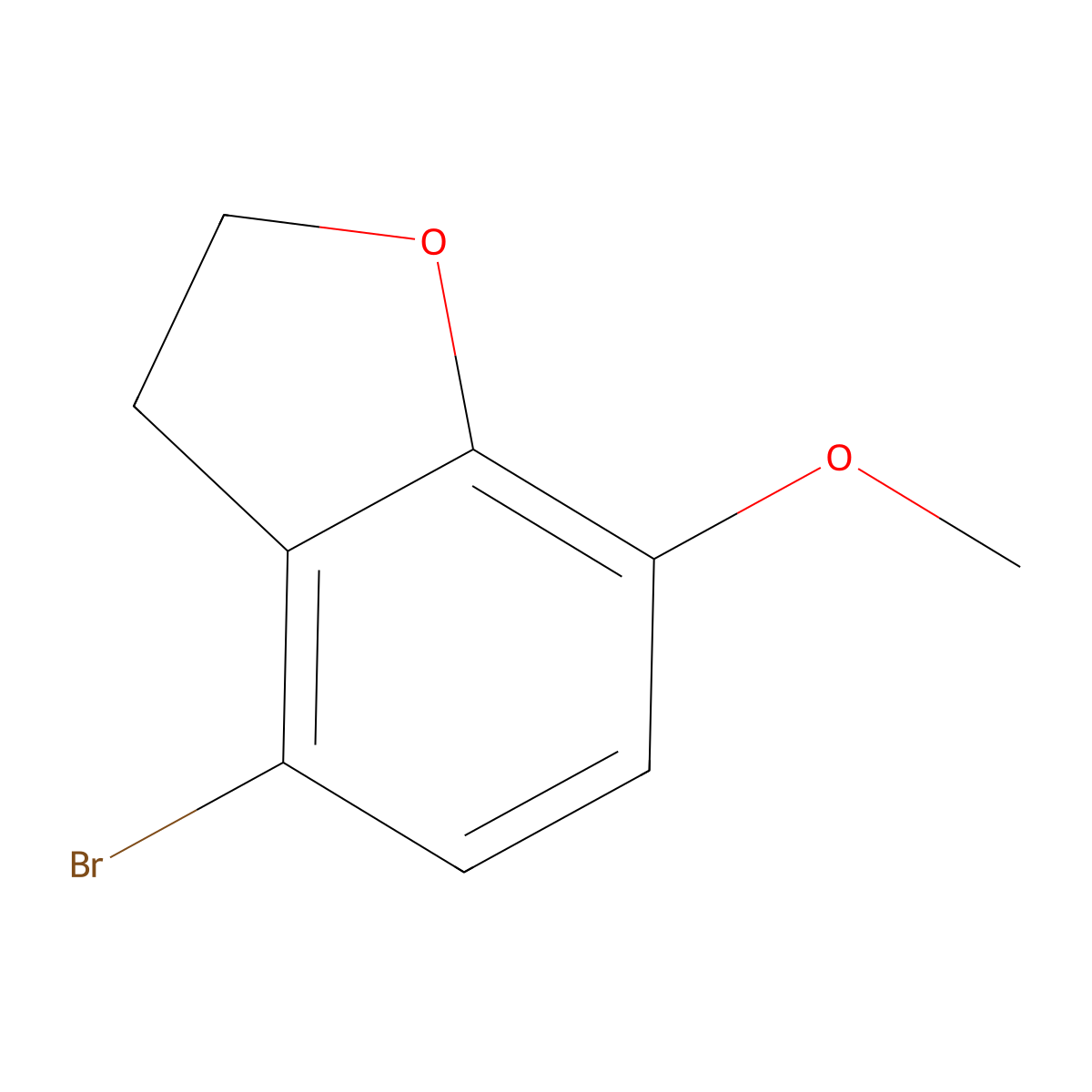 4-Bromo-7-methoxy-2,3-dihydro-1-benzofuran molecular structure, CAS 1780291-55-5
