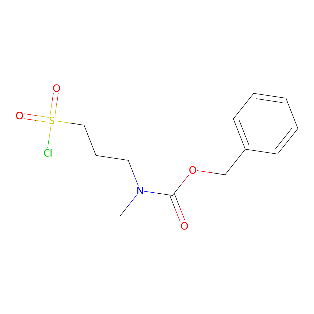 benzyl N-[3-(chlorosulfonyl)propyl]-N-methylcarbamate molecular structure, CAS 1780294-66-7