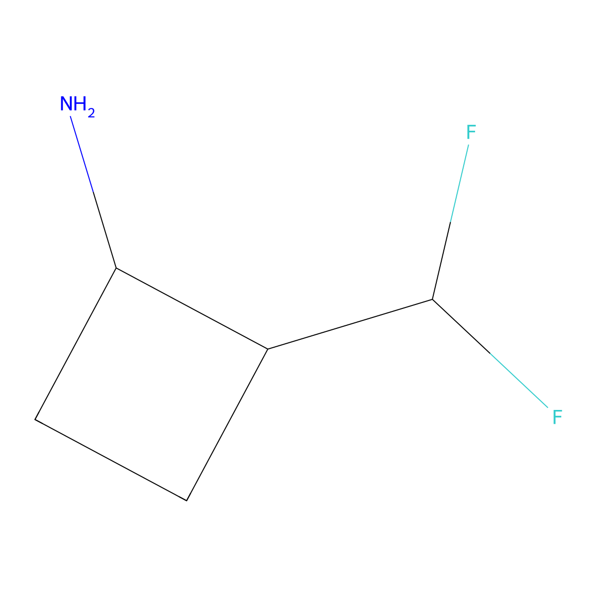 2-(Difluoromethyl)cyclobutanamine molecular structure, CAS 1780295-48-8