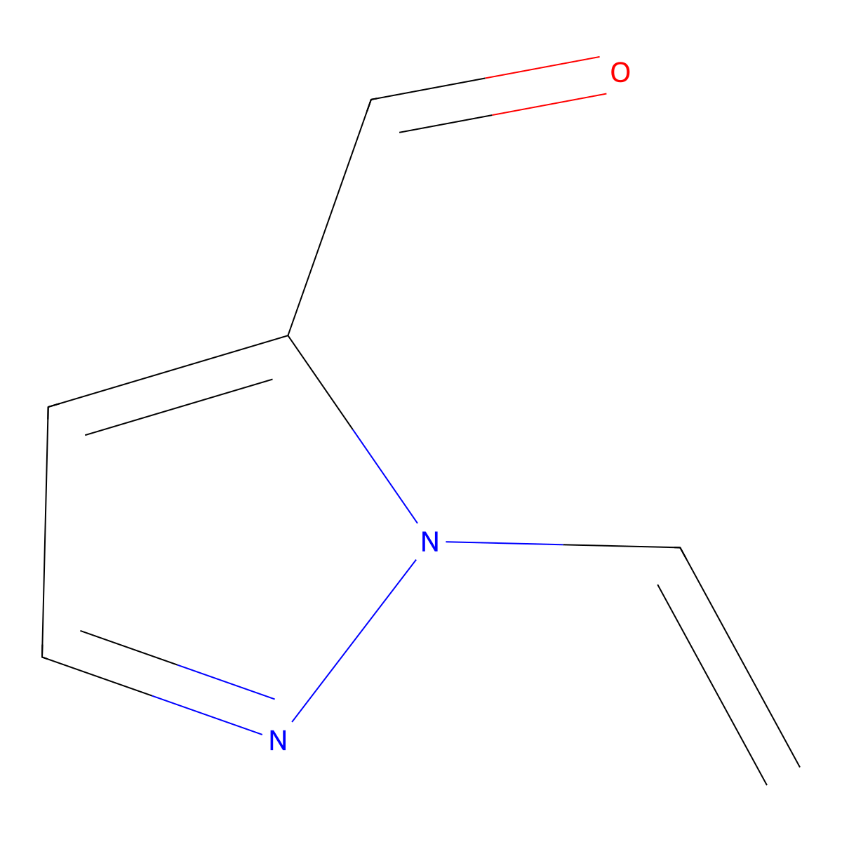 1-ethenyl-1H-pyrazole-5-carbaldehyde molecular structure, CAS 1780295-51-3