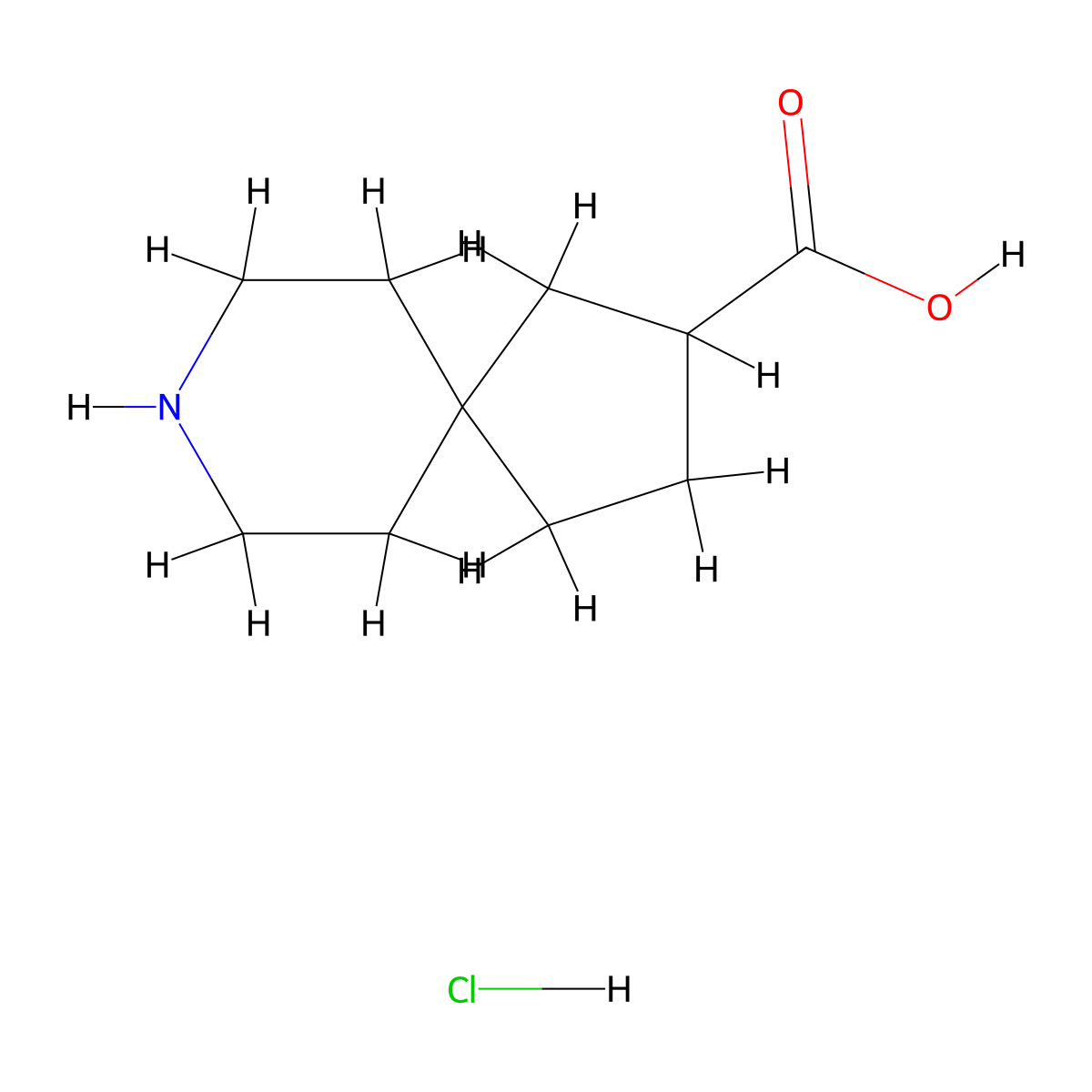 8-Azaspiro[4.5]decane-2-carboxylic acid hydrochloride molecular structure, CAS 1780296-52-7