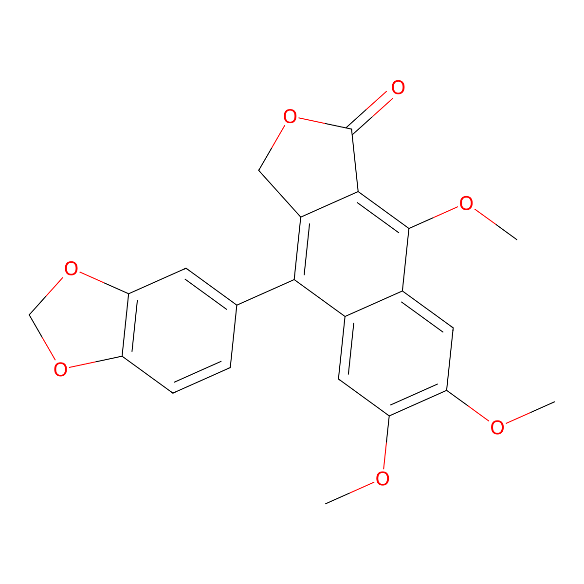 Justicidin C molecular structure, CAS 17803-12-2