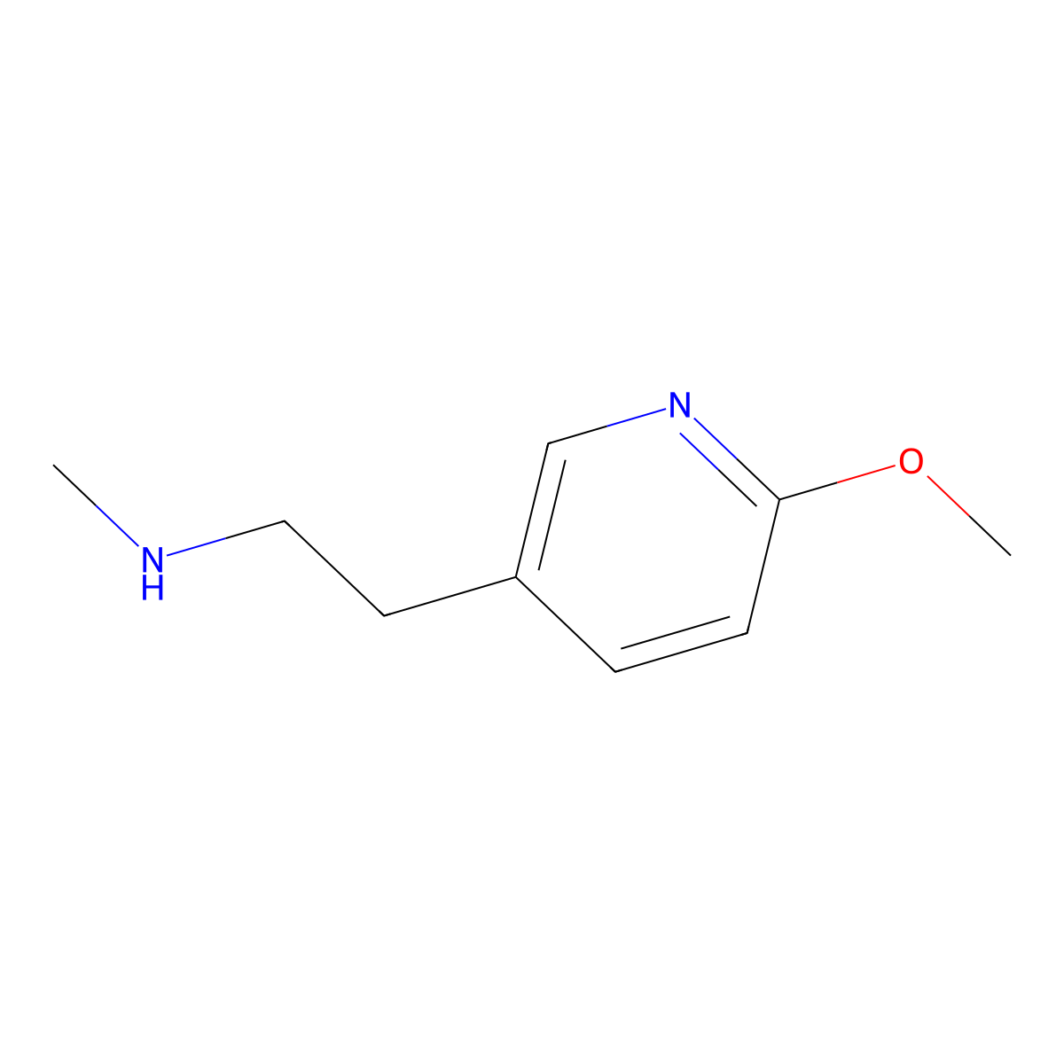 [2-(6-Methoxypyridin-3-yl)ethyl](methyl)amine molecular structure, CAS 1780301-94-1