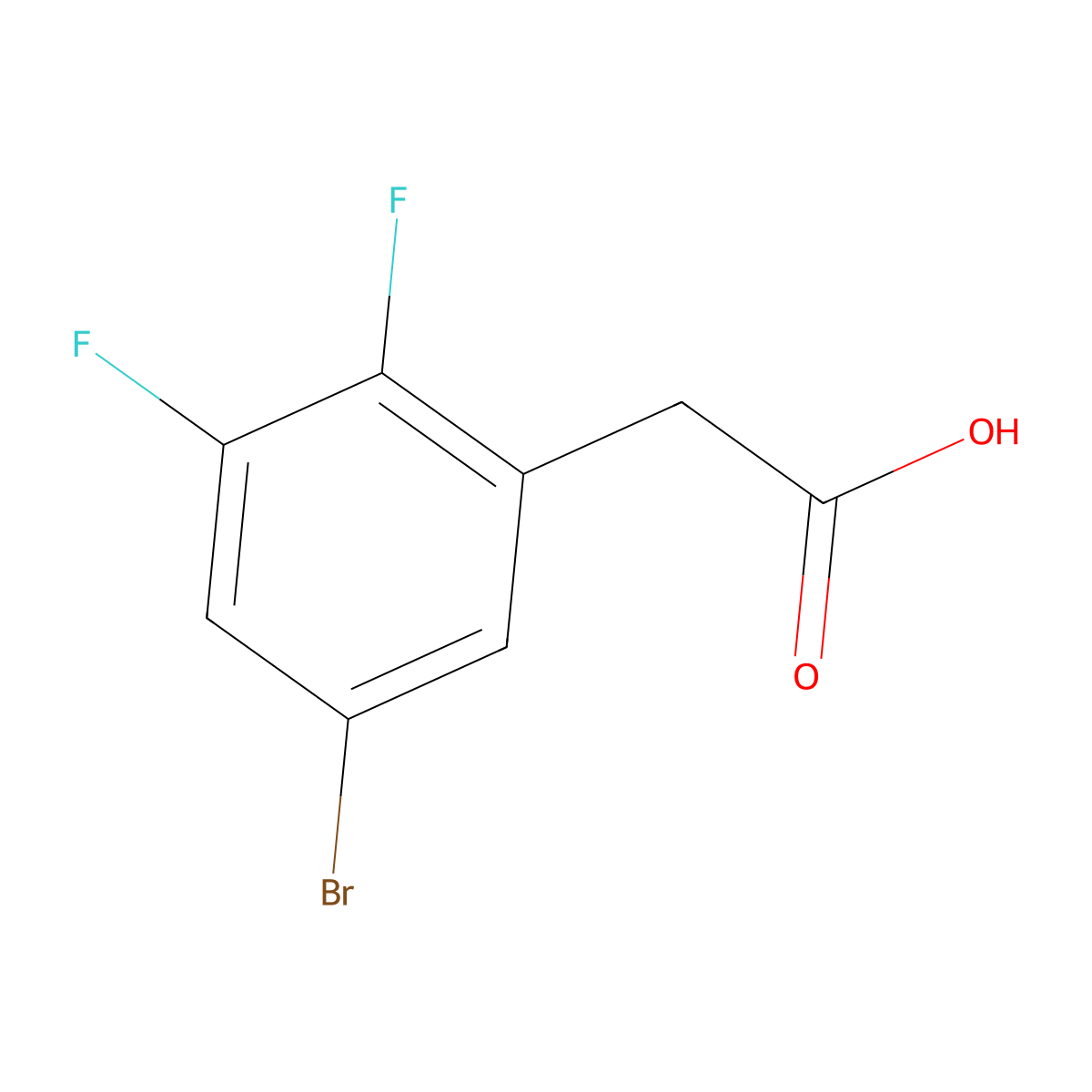 5-Bromo-2,3-difluorophenylacetic acid molecular structure, CAS 1780302-08-0
