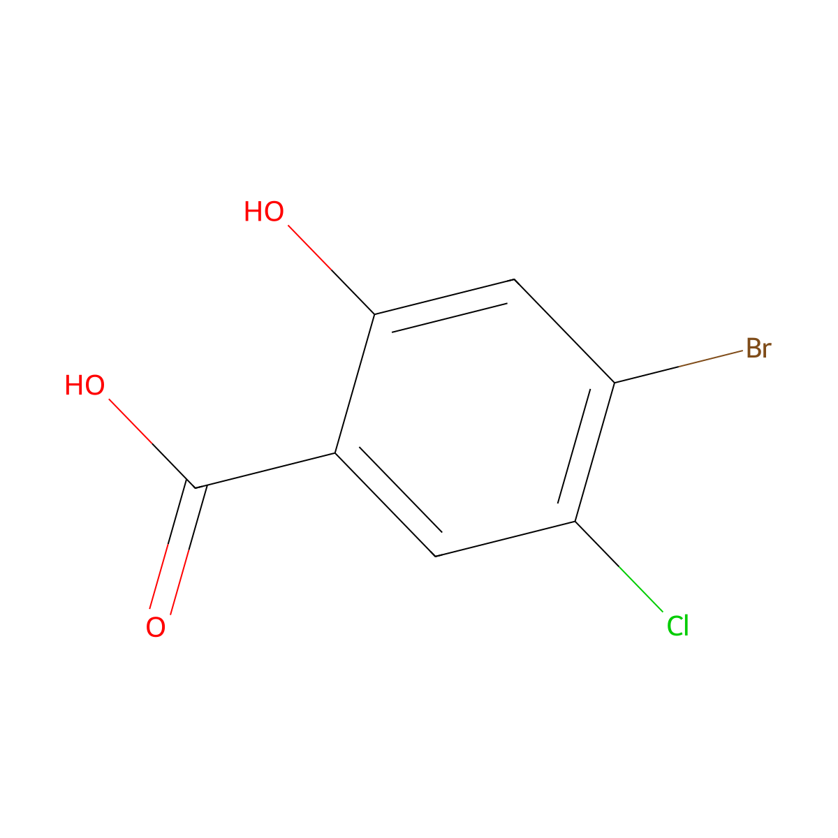 4-Bromo-5-chloro-2-hydroxybenzoic acid molecular structure, CAS 1780302-95-5