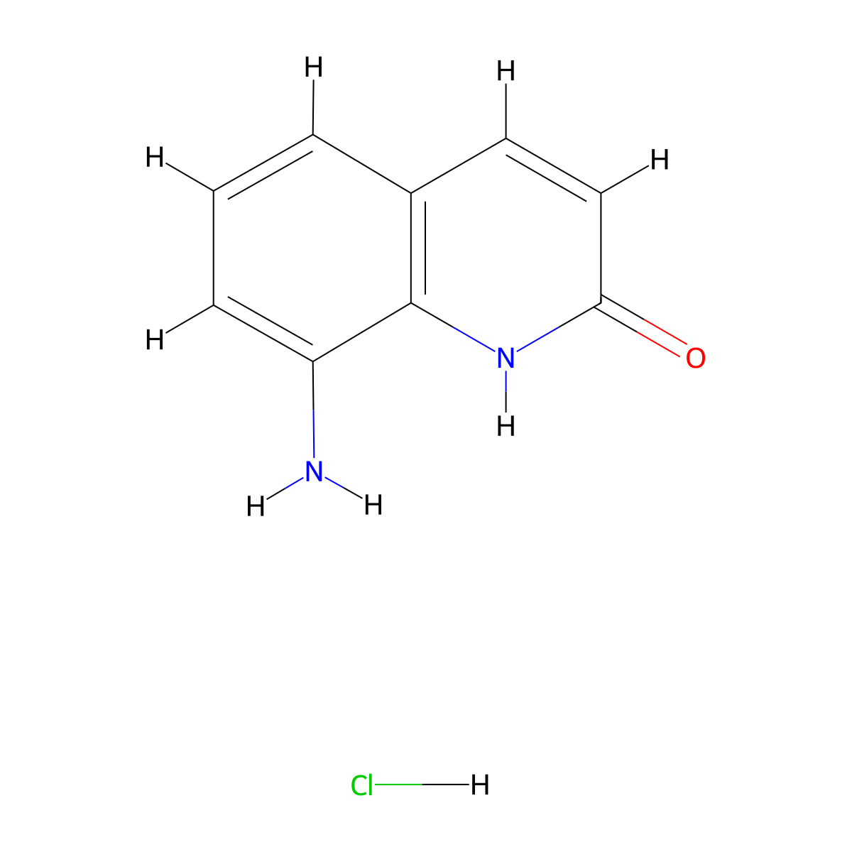8-Amino-1,2-dihydroquinolin-2-one hydrochloride molecular structure, CAS 1780304-03-1