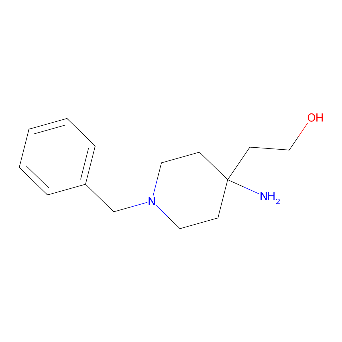 2-(4-Amino-1-benzylpiperidin-4-yl)ethan-1-ol molecular structure, CAS 1780308-22-6