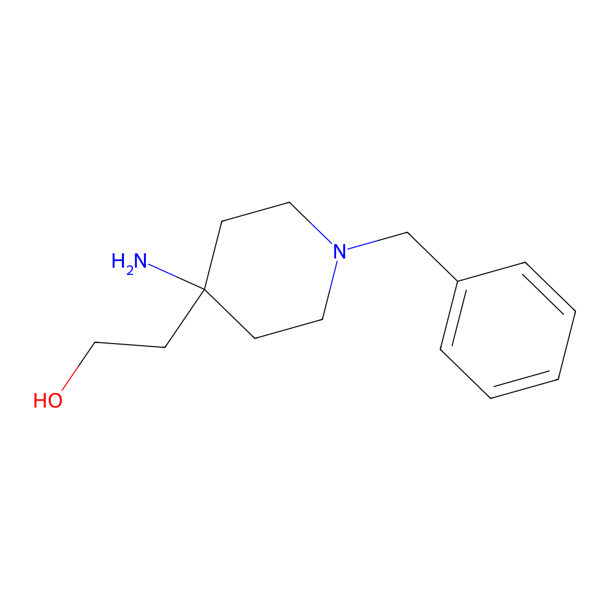 2-(4-Amino-1-benzylpiperidin-4-yl)ethan-1-ol molecular structure, CAS 1780308-22-6