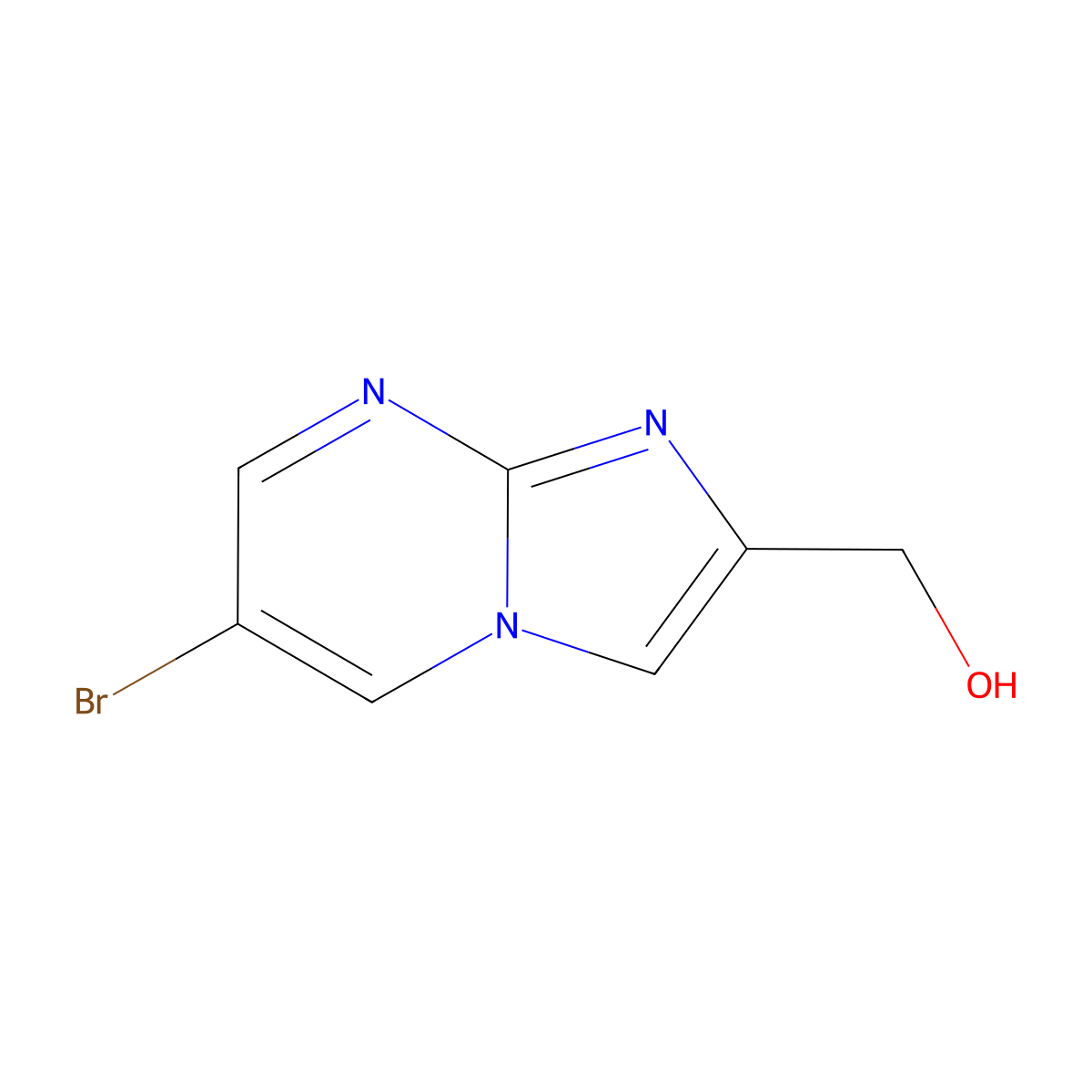 6-Bromoimidazo[1,2-a]pyrimidine-2-methanol molecular structure, CAS 1780310-82-8