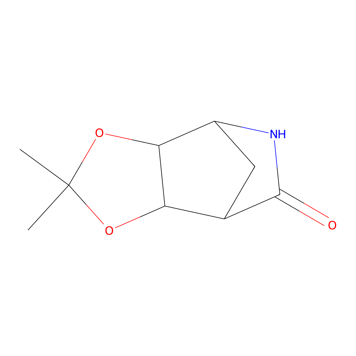 (3aS,4R,7S,7aR)-2,2-dimethyltetrahydro-4,7-methano[1,3]dioxolo[4,5-c]pyridin-6(3aH)-one molecular structure, CAS 178032-63-8