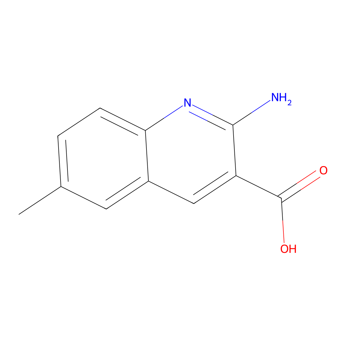 2-Amino-6-methylquinoline-3-carboxylic acid molecular structure, CAS 1780321-72-3