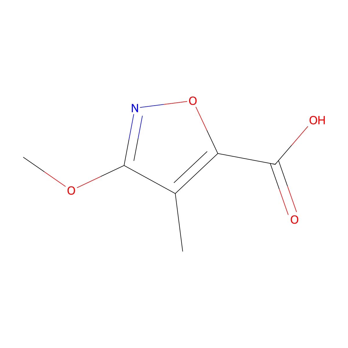 3-Methoxy-4-methylisoxazole-5-carboxylic acid molecular structure, CAS 1780322-20-4