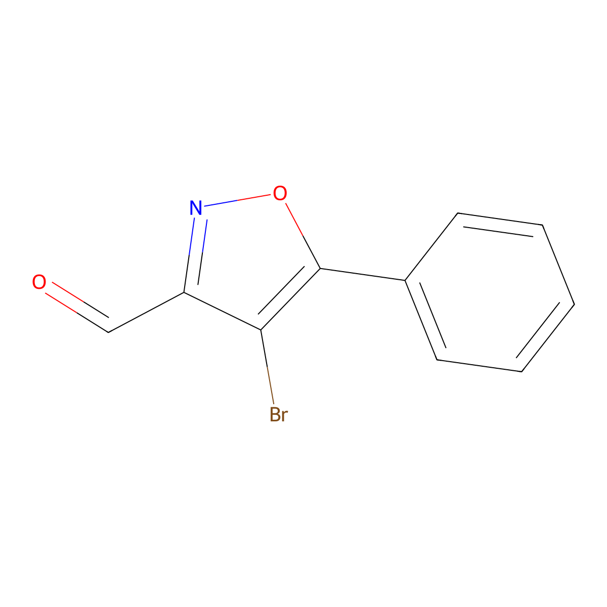 4-Bromo-5-phenyl-1,2-oxazole-3-carbaldehyde molecular structure, CAS 1780327-00-5
