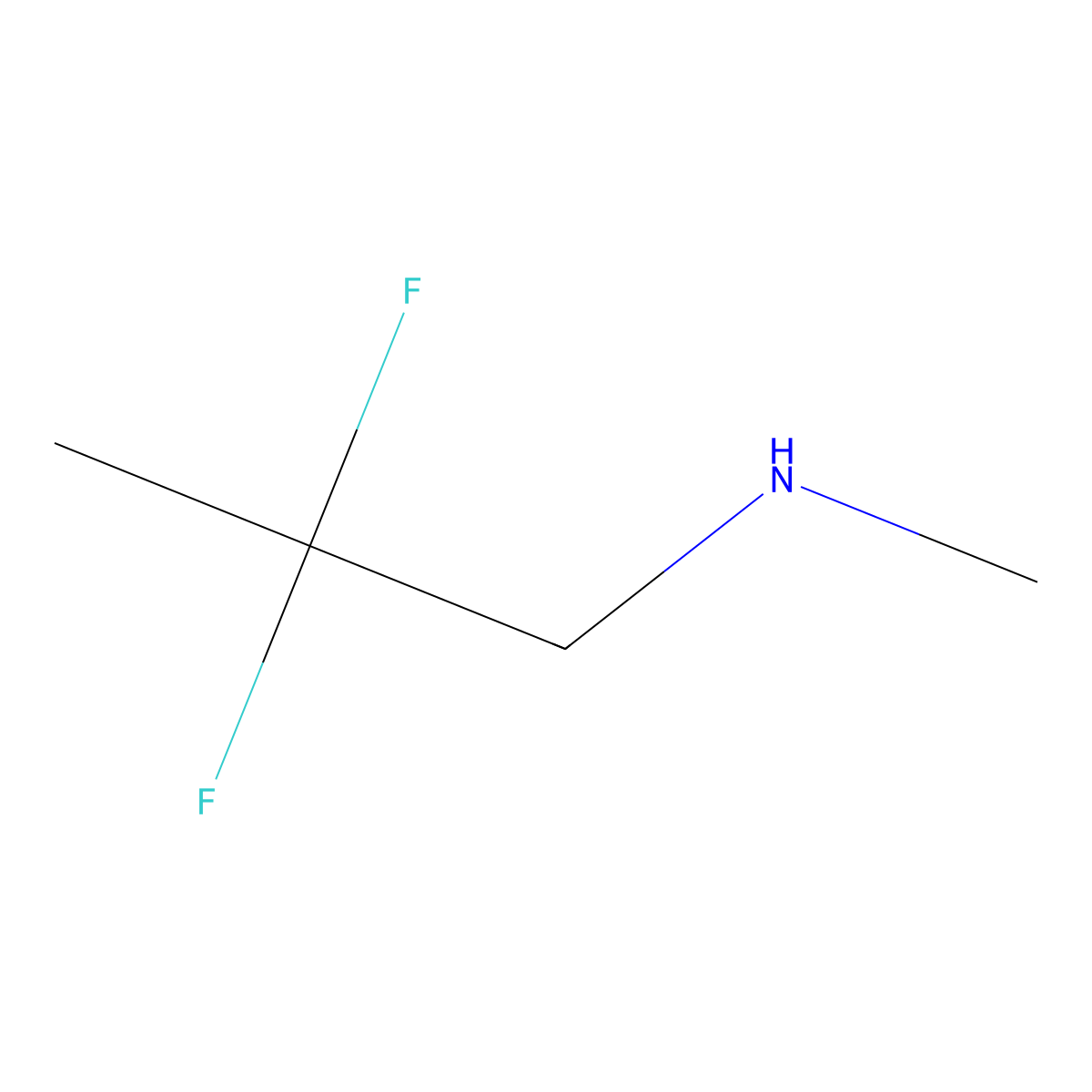 (2,2-Difluoropropyl)(methyl)amine molecular structure, CAS 1780330-20-2