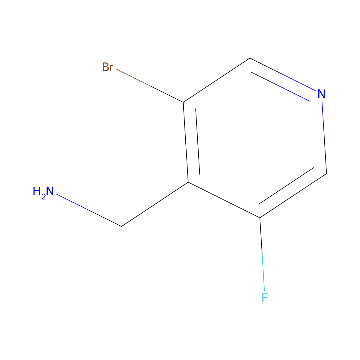 (3-Bromo-5-fluoropyridin-4-yl)methanamine molecular structure, CAS 1780333-78-9