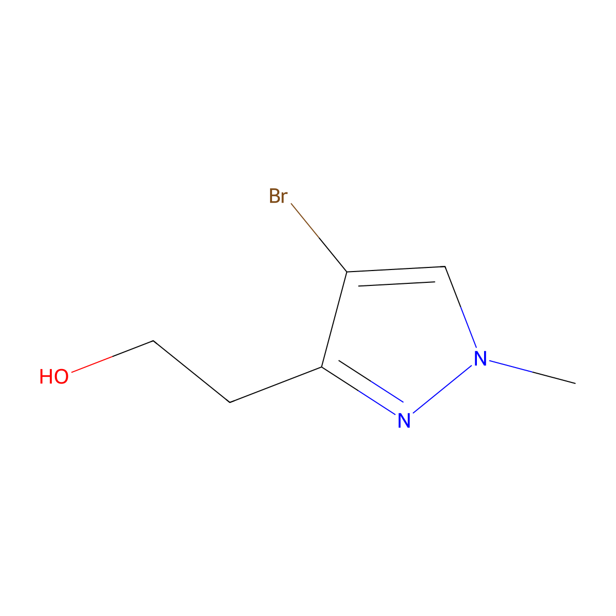 2-(4-Bromo-1-methyl-1H-pyrazol-3-yl)ethan-1-ol molecular structure, CAS 1780333-86-9