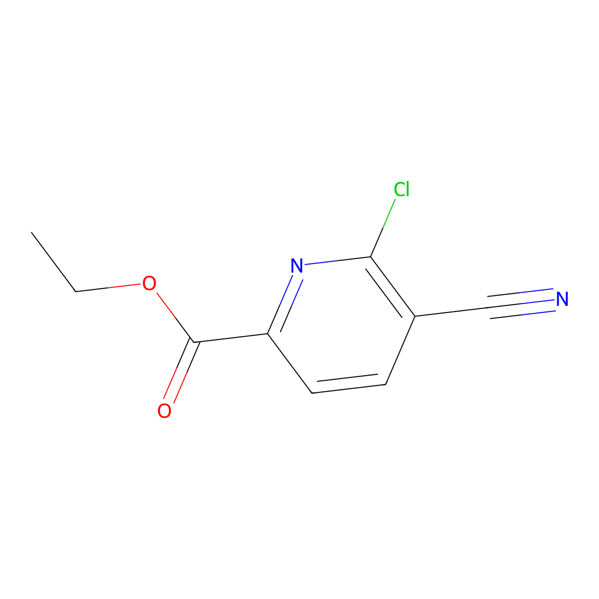 Ethyl 6-chloro-5-cyanopyridine-2-carboxylate molecular structure, CAS 1780335-83-2