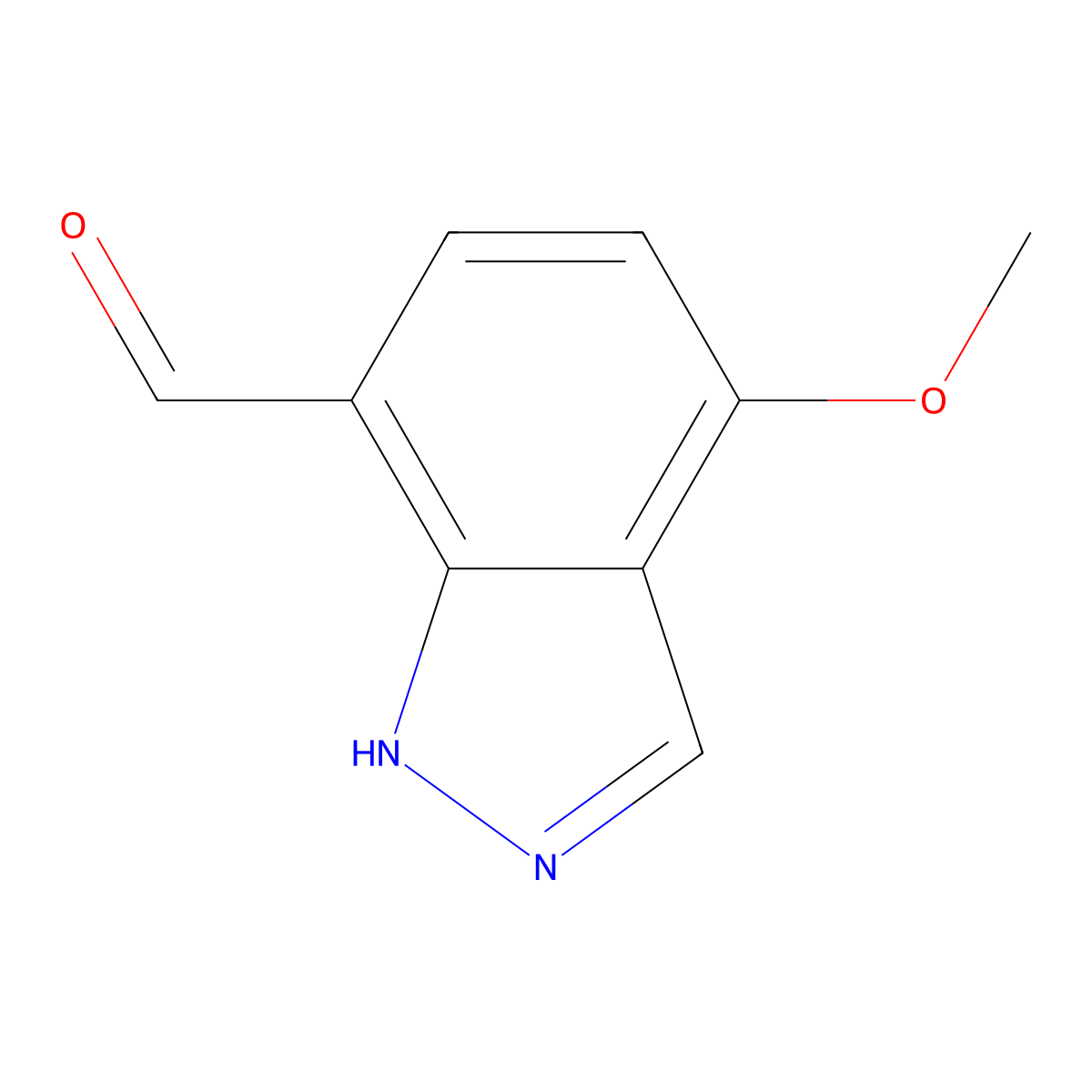 4-methoxy-1H-indazole-7-carbaldehyde molecular structure, CAS 1780343-06-7