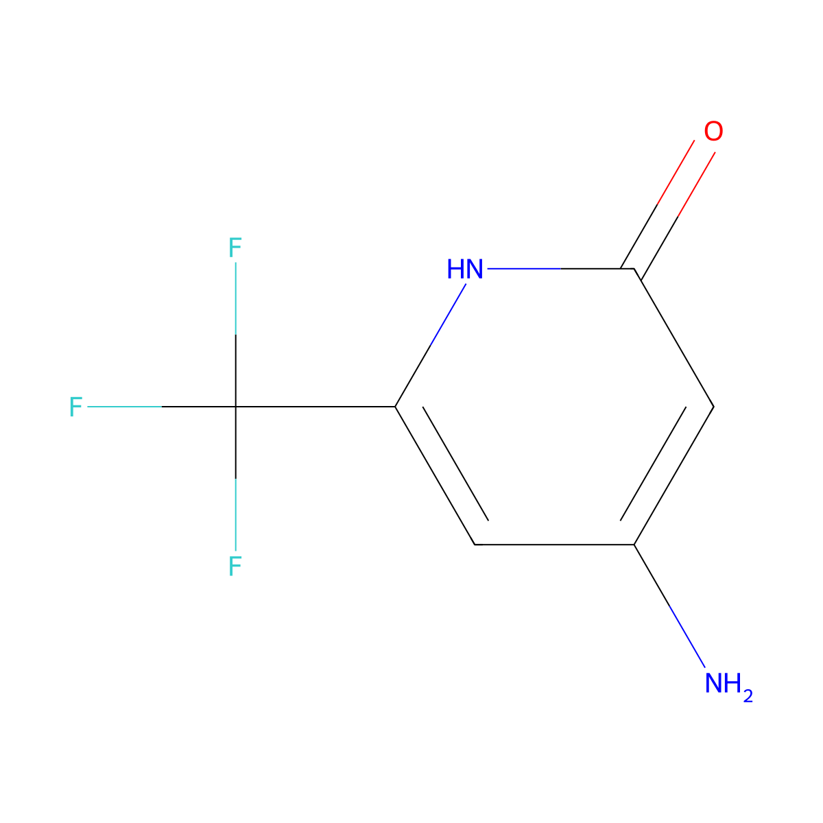 4-Amino-6-(trifluoromethyl)pyridin-2(1H)-one molecular structure, CAS 1780359-46-7