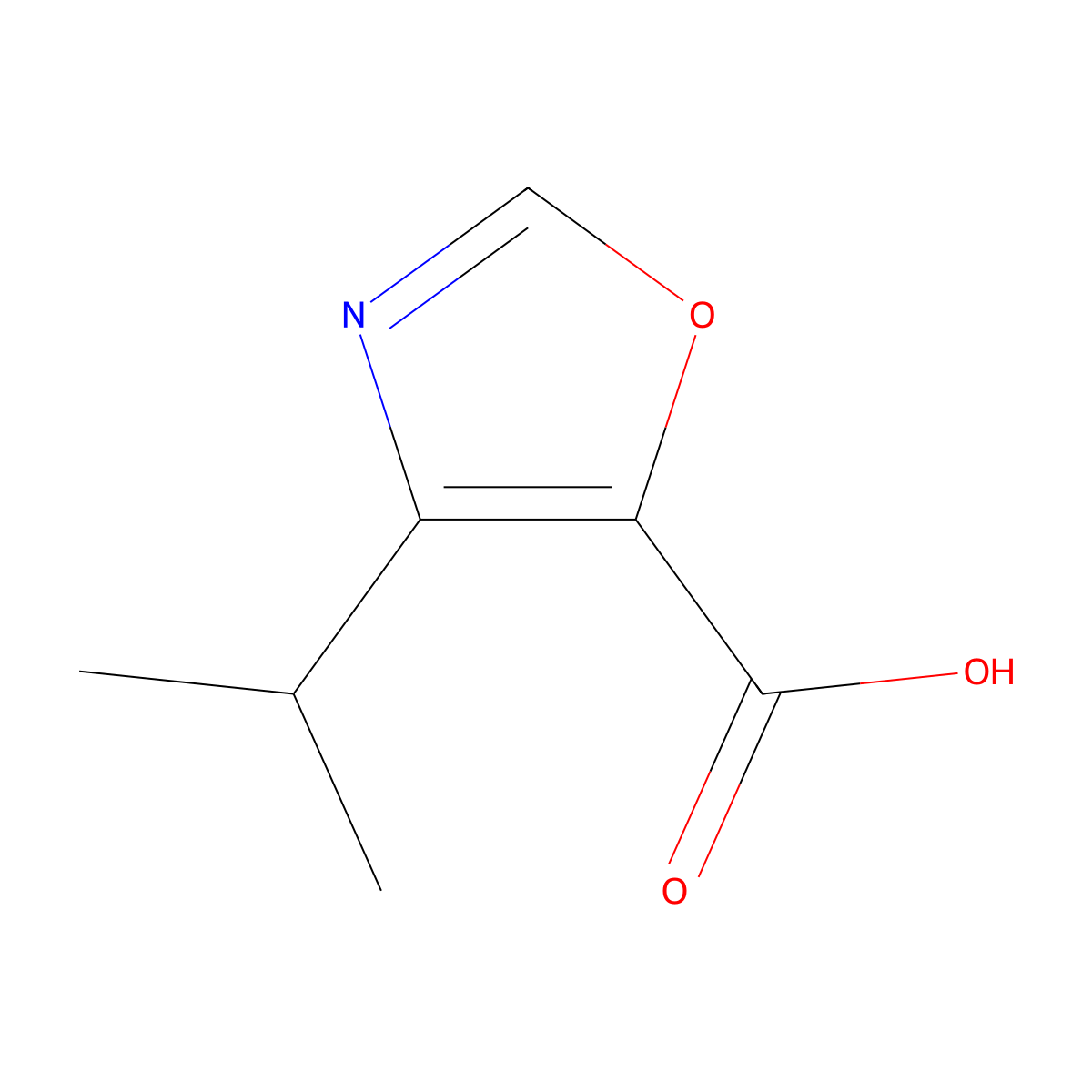 4-(Propan-2-yl)-1,3-oxazole-5-carboxylicacid molecular structure, CAS 1780364-15-9