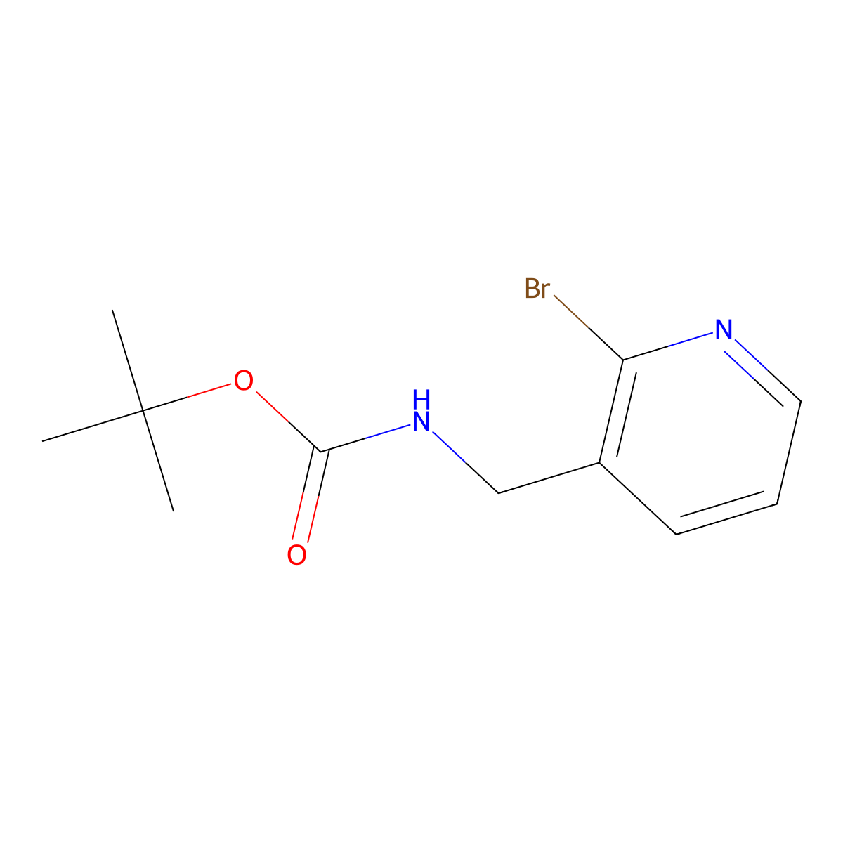 tert-butyl N-[(2-bromopyridin-3-yl)methyl]carbamate molecular structure, CAS 1780364-79-5
