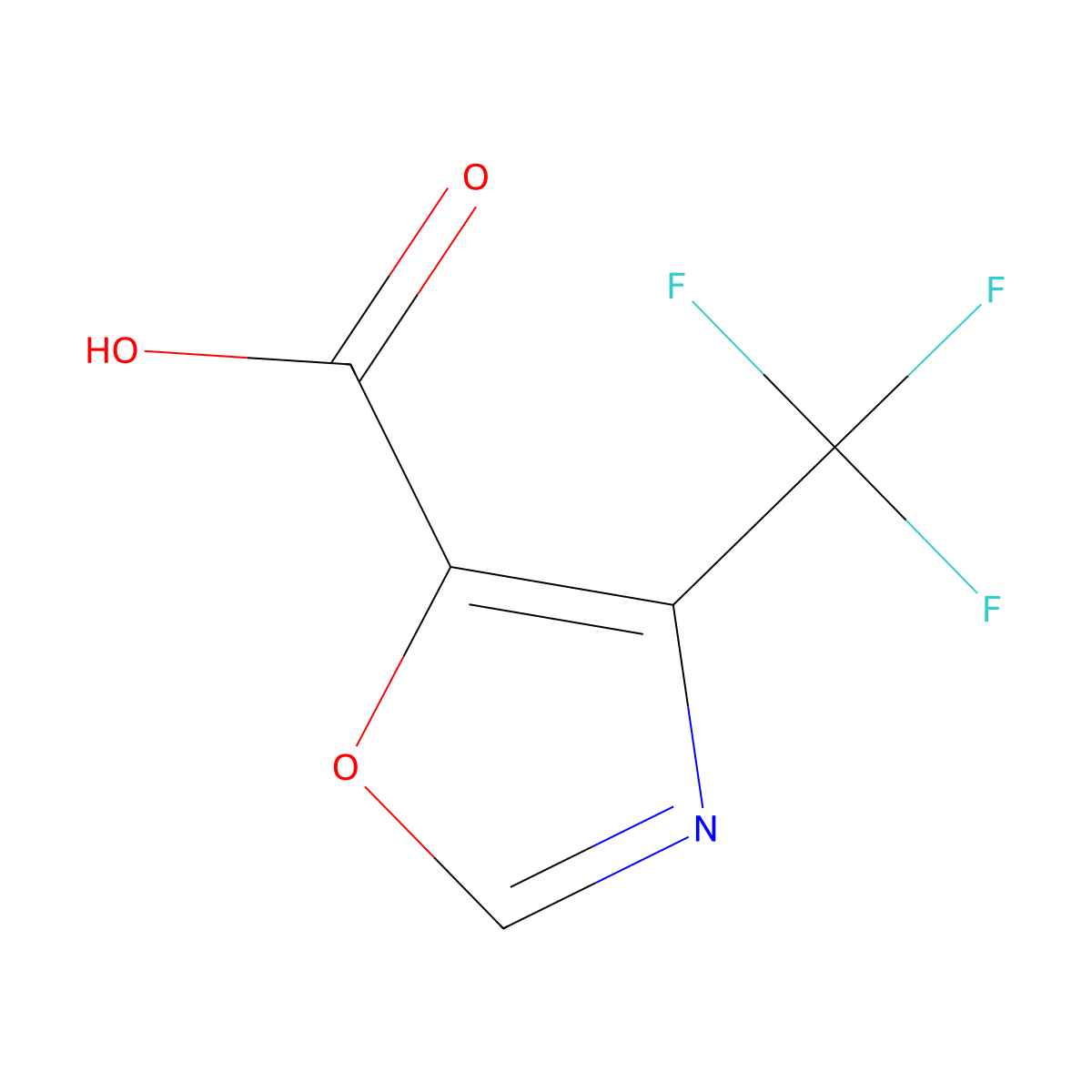 4-(Trifluoromethyl)-1,3-oxazole-5-carboxylic acid molecular structure, CAS 1780365-46-9