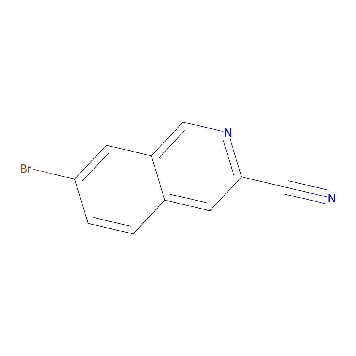 7-Bromoisoquinoline-3-carbonitrile molecular structure, CAS 1780372-01-1