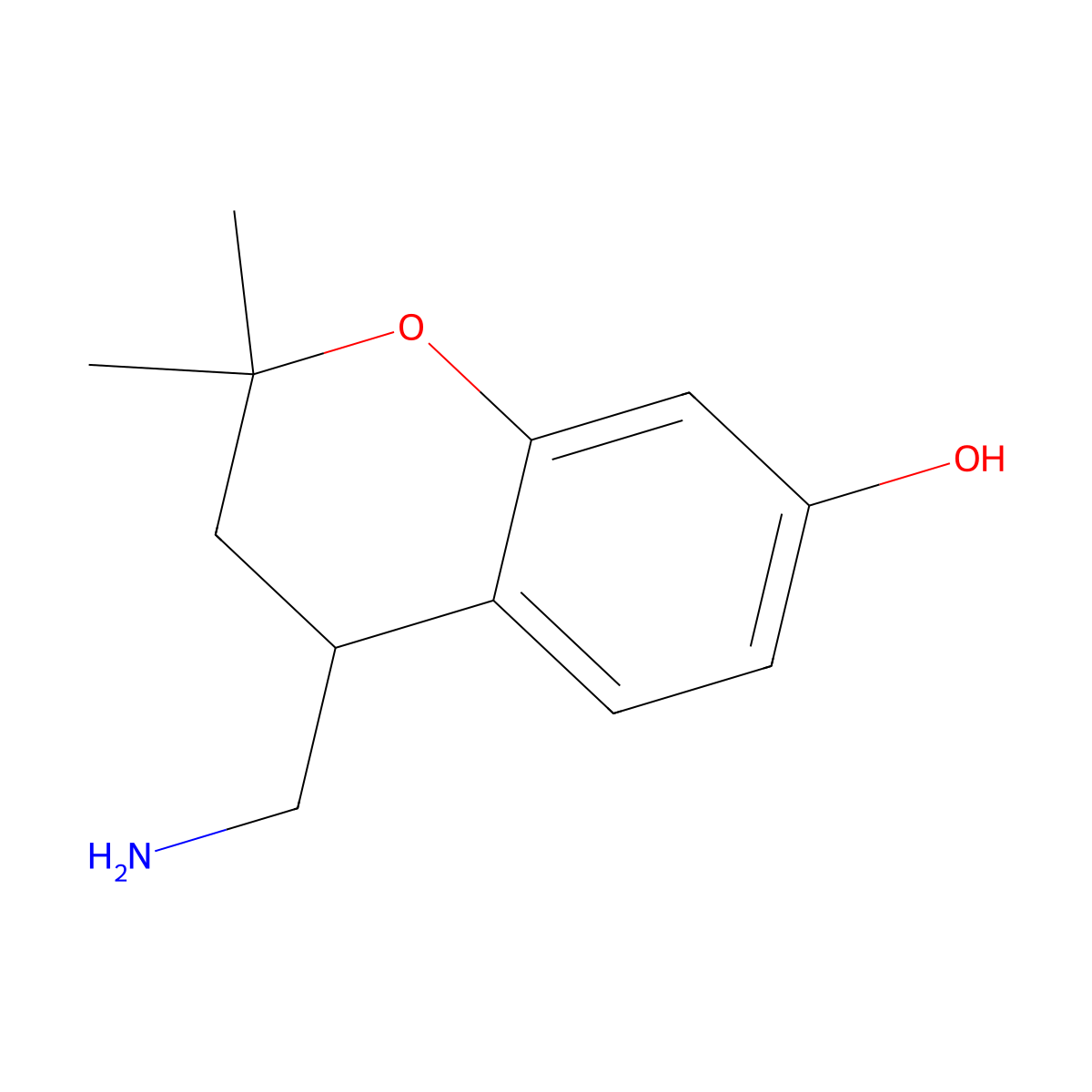 4-(Aminomethyl)-2,2-dimethylchroman-7-ol molecular structure, CAS 1780373-91-2