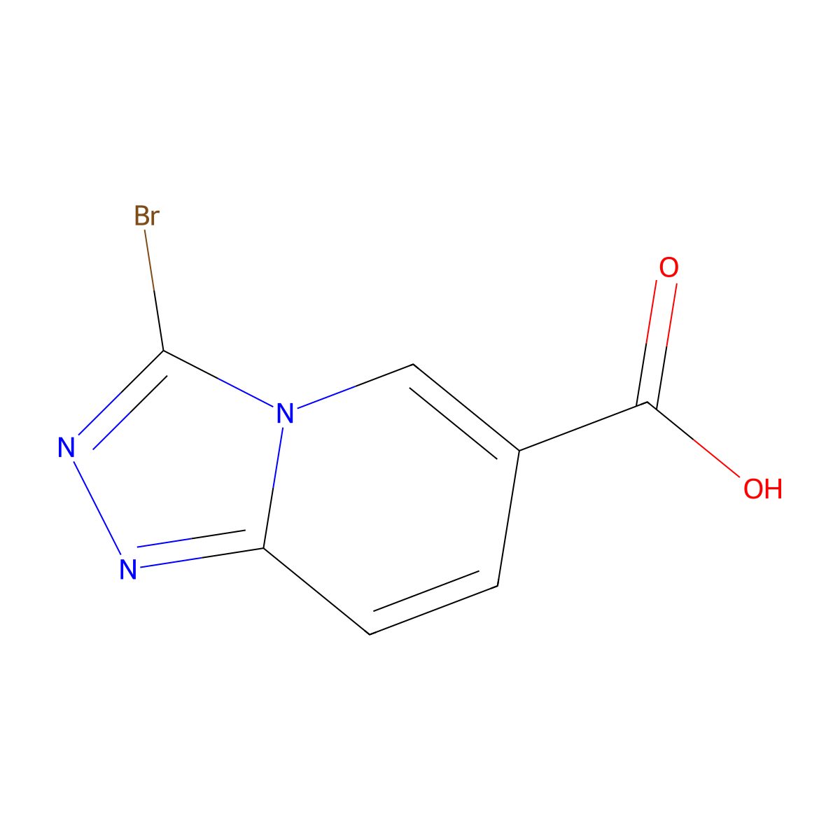 3-Bromo-[1,2,4]triazolo[4,3-a]pyridine-6-carboxylic acid molecular structure, CAS 1780376-28-4