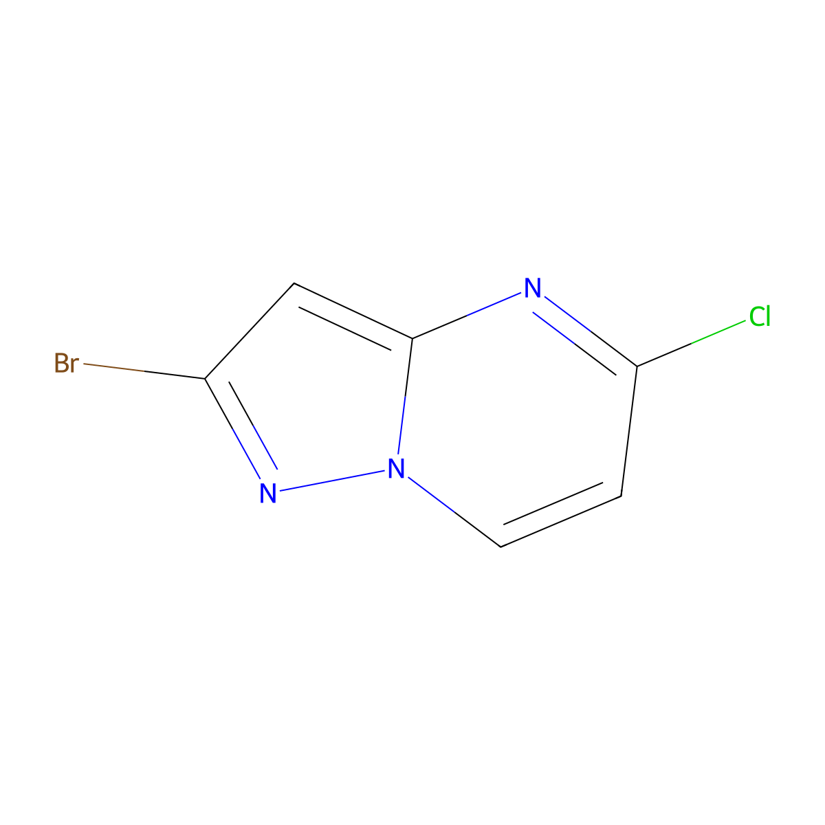 2-Bromo-5-chloropyrazolo(1,5-a)pyrimidine molecular structure, CAS 1780378-34-8
