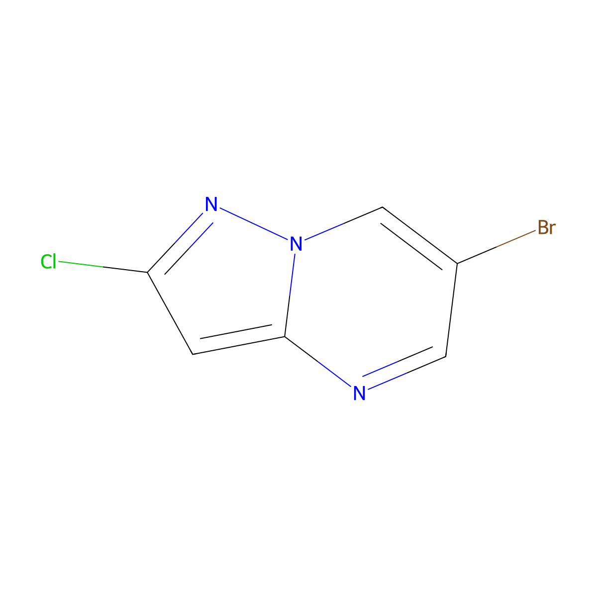 6-Bromo-2-chloropyrazolo[1,5-A]pyrimidine molecular structure, CAS 1780378-45-1