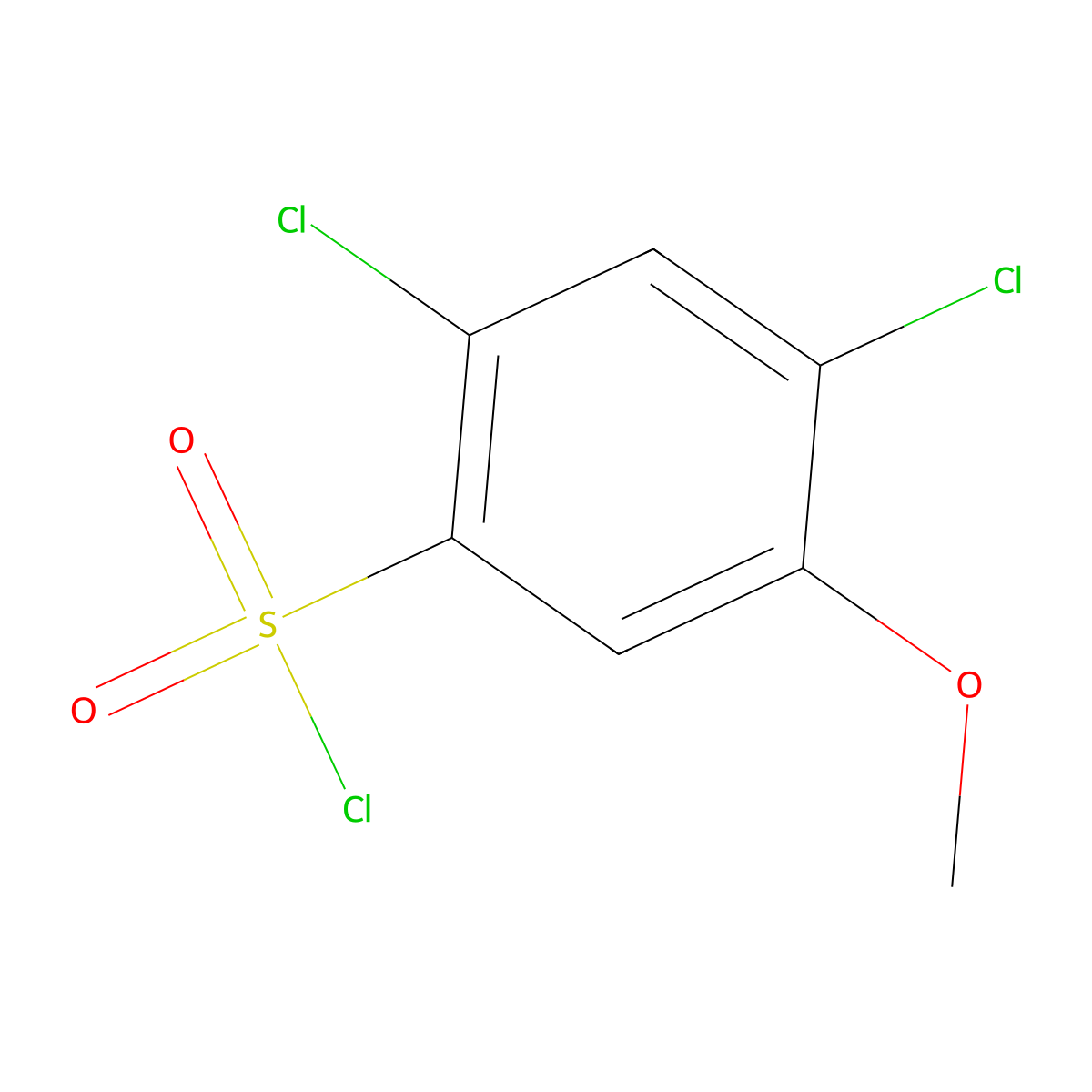 2,4-Dichloro-5-methoxybenzene-1-sulfonyl chloride molecular structure, CAS 1780378-95-1