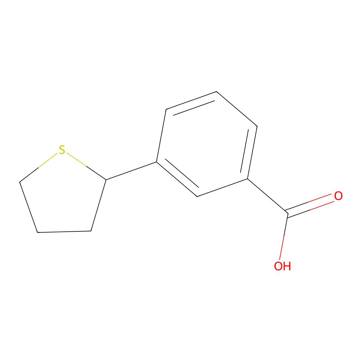 3-(Thiolan-2-yl)benzoic acid molecular structure, CAS 1780379-24-9