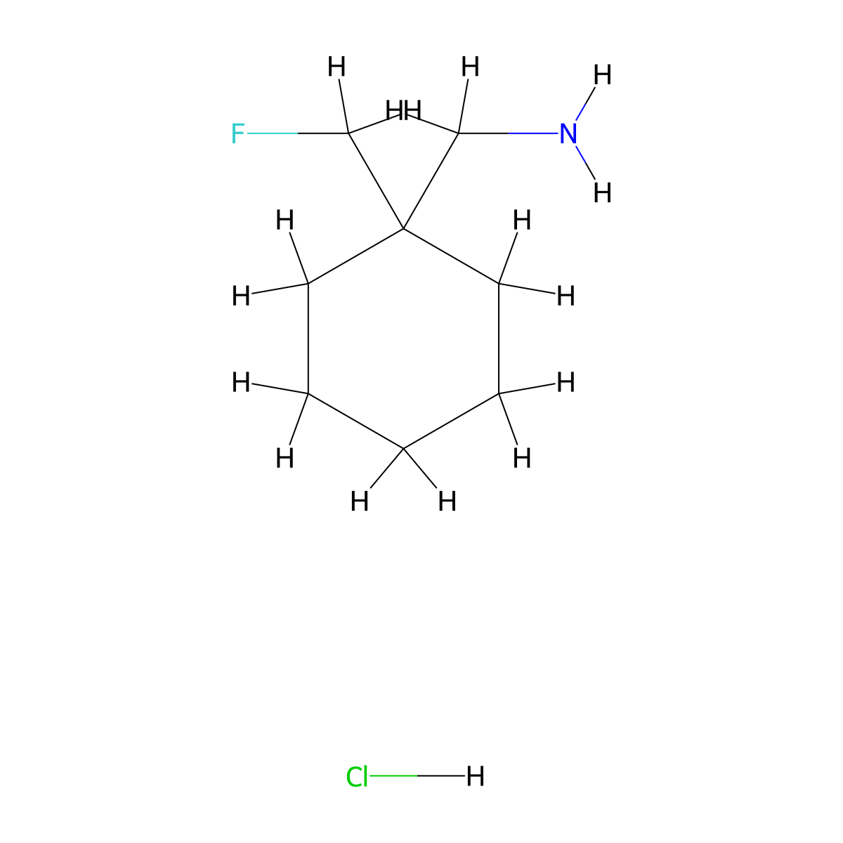 1-[1-(Fluoromethyl)cyclohexyl]methanamine hydrochloride molecular structure, CAS 1780383-63-2