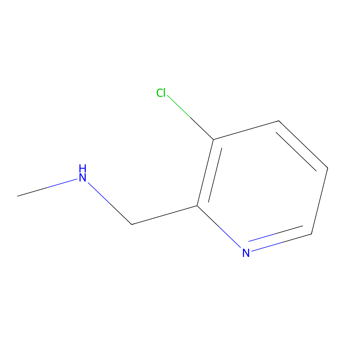 1-(3-Chloropyridin-2-yl)-N-methylmethanamine molecular structure, CAS 1780385-43-4