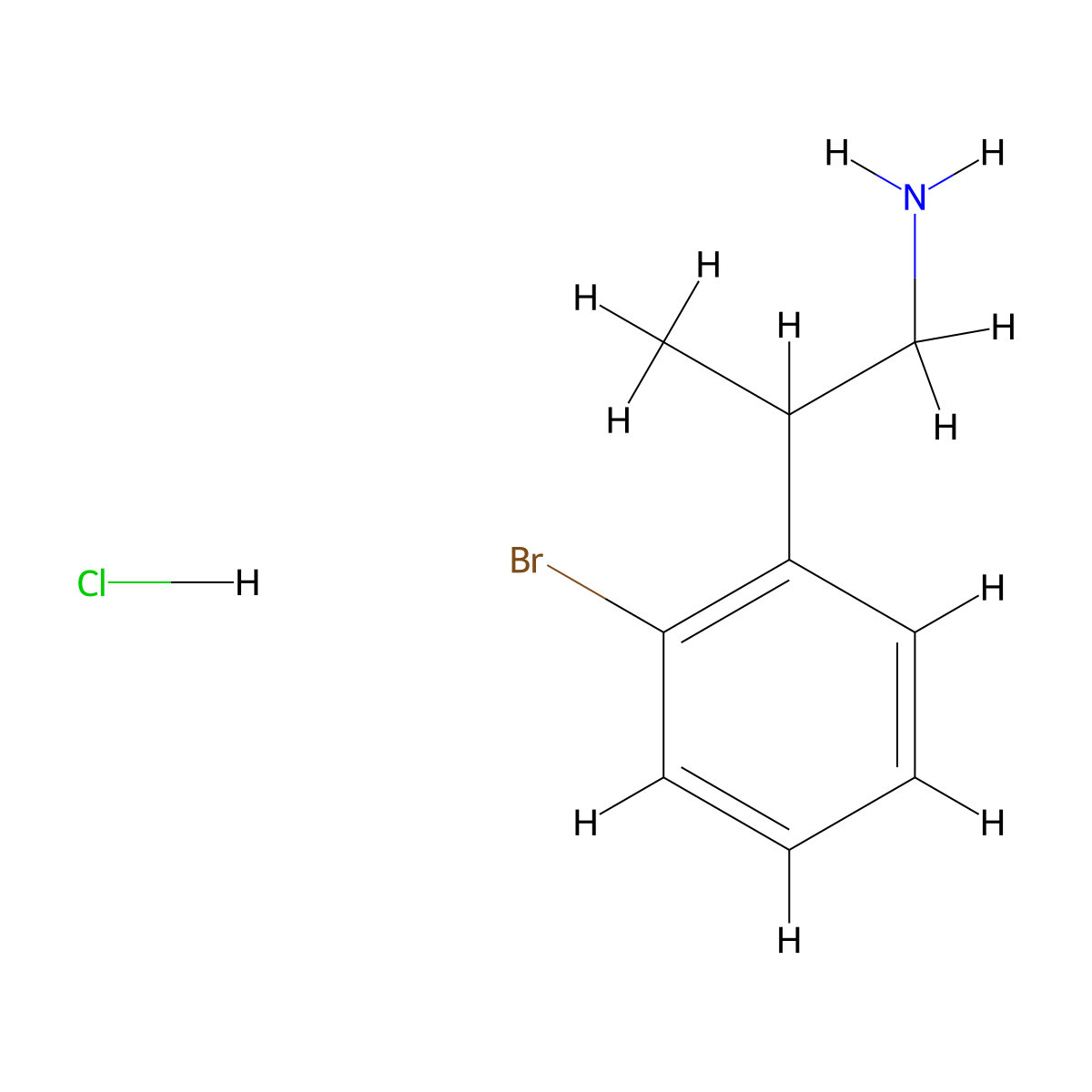 2-(2-Bromophenyl)propan-1-amine hydrochloride molecular structure, CAS 1780391-16-3