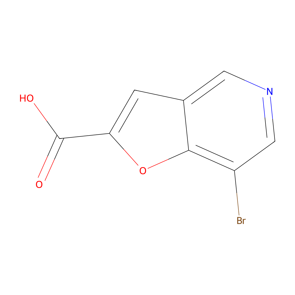 7-Bromofuro[3,2-c]pyridine-2-carboxylic acid molecular structure, CAS 1780391-64-1