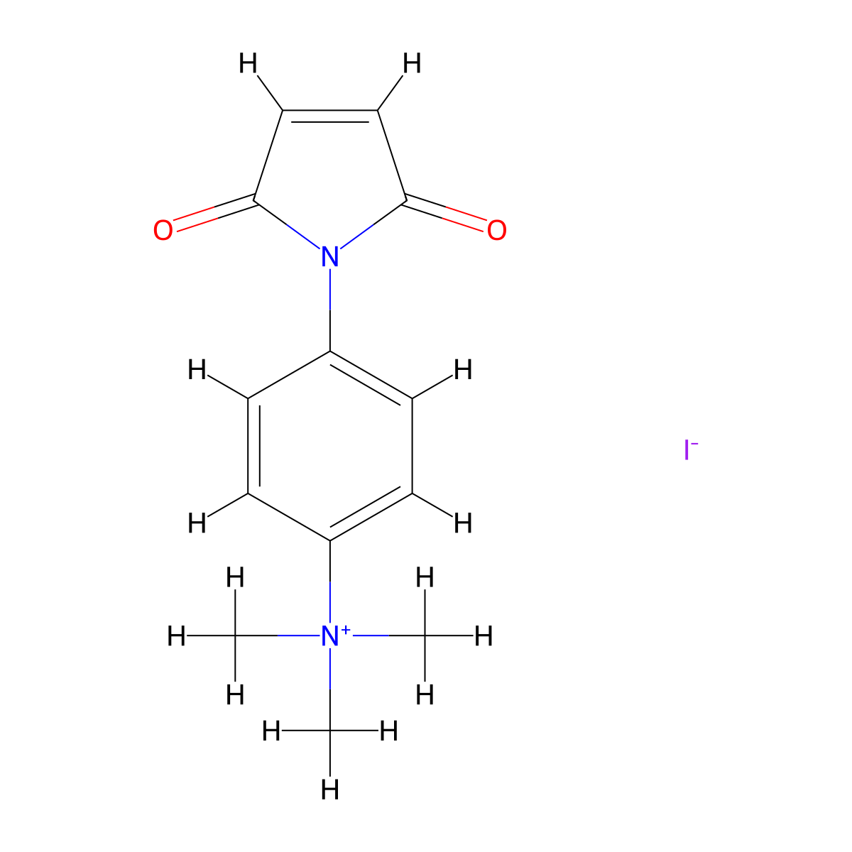 4-(N-Maleimido)phenyltrimethylammonium iodide molecular structure, CAS 17804-54-5