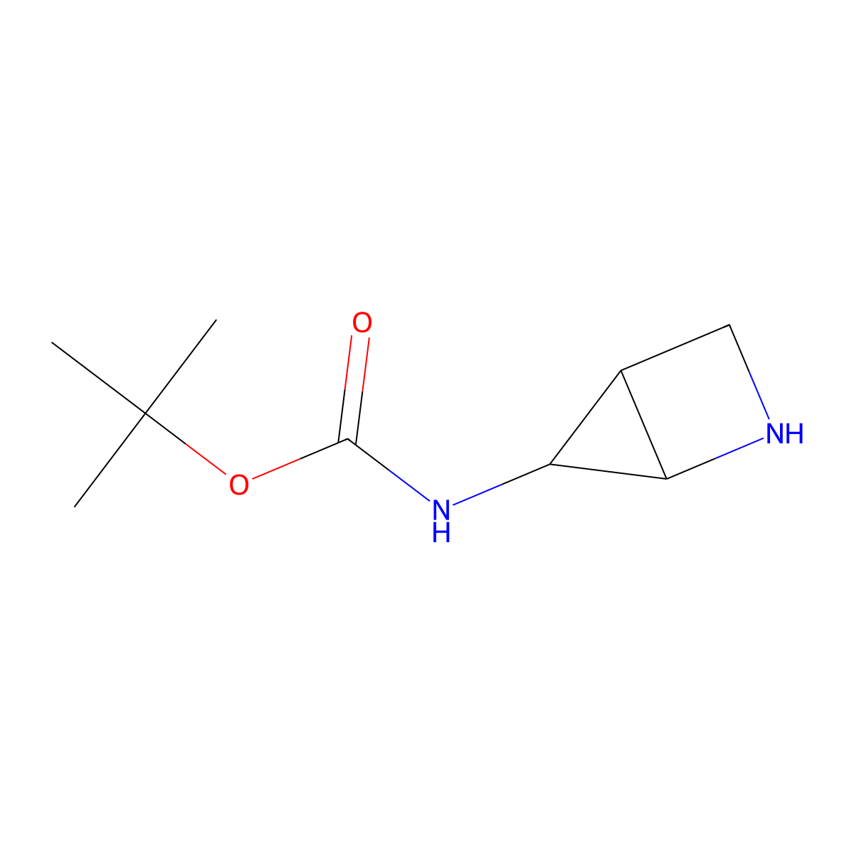 tert-Butyl (2-azabicyclo[2.1.0]pentan-5-yl)carbamate molecular structure, CAS 1780407-54-6
