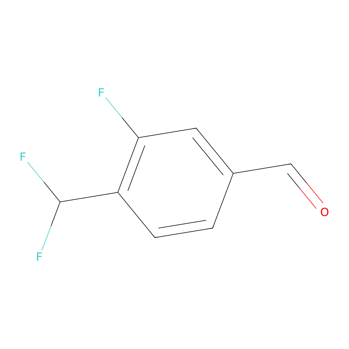 4-(Difluoromethyl)-3-fluorobenzaldehyde molecular structure, CAS 1780417-29-9